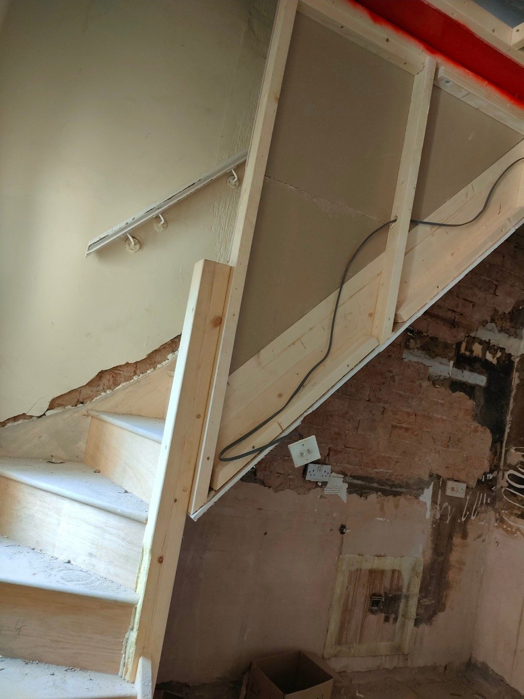 Pub to 9-Bed HMO Conversion in Wigan - Staircase installed