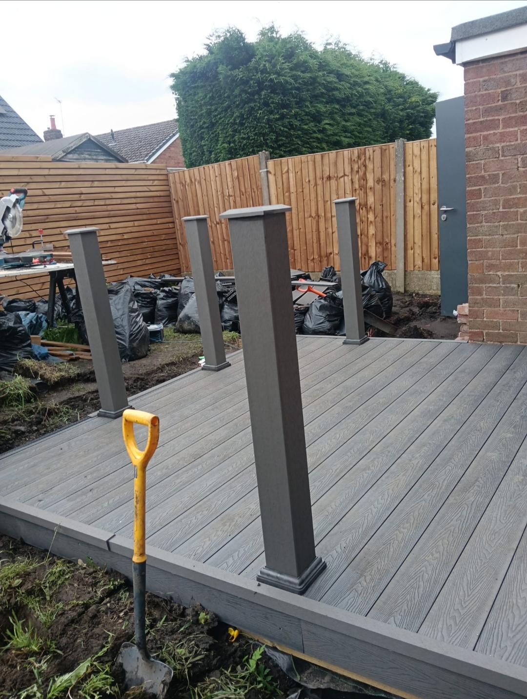 After: finished composite decking installation in Bolton by Wolsten