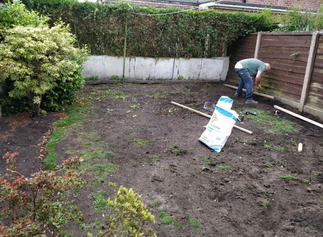 Warrington (Birchwood) artificial grass installation - Before