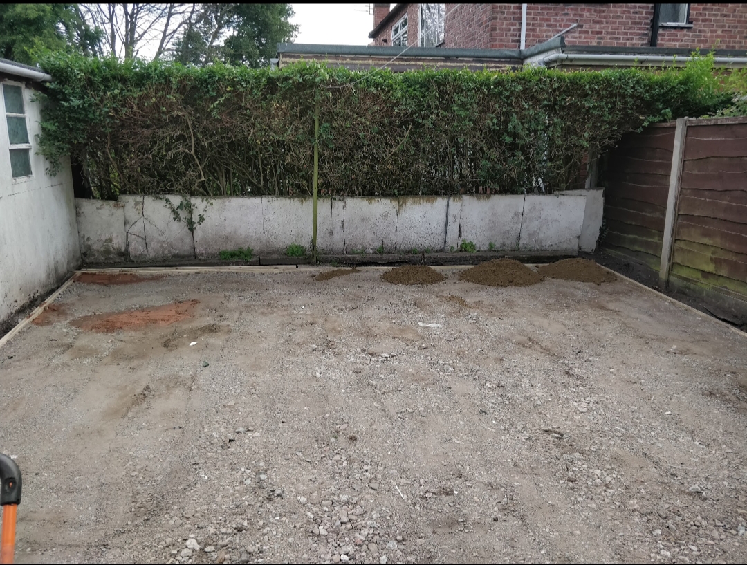 Warrington (Birchwood) artificial grass installation - Dig out