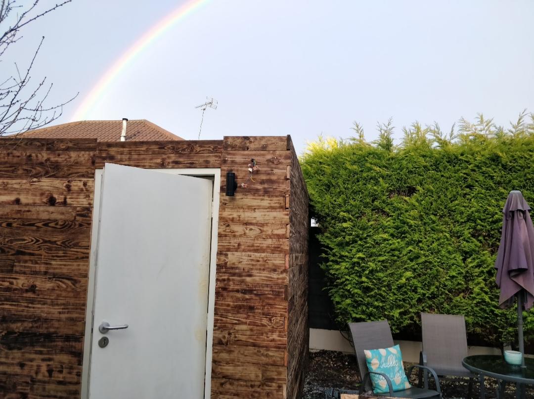 Bespoke wood cladding on the converted garage exterior in Carrington -- Wolsten craftsmanship