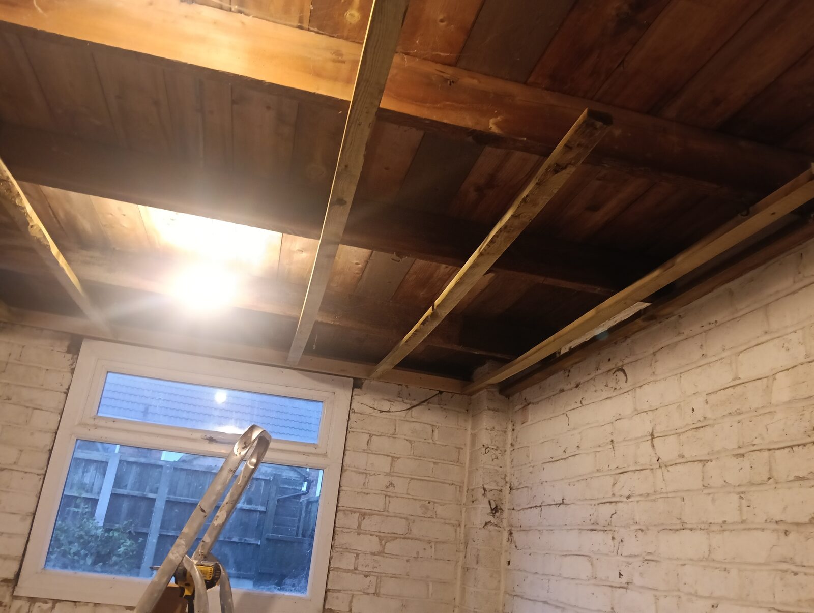 Over Hulton garage stripped back to structure