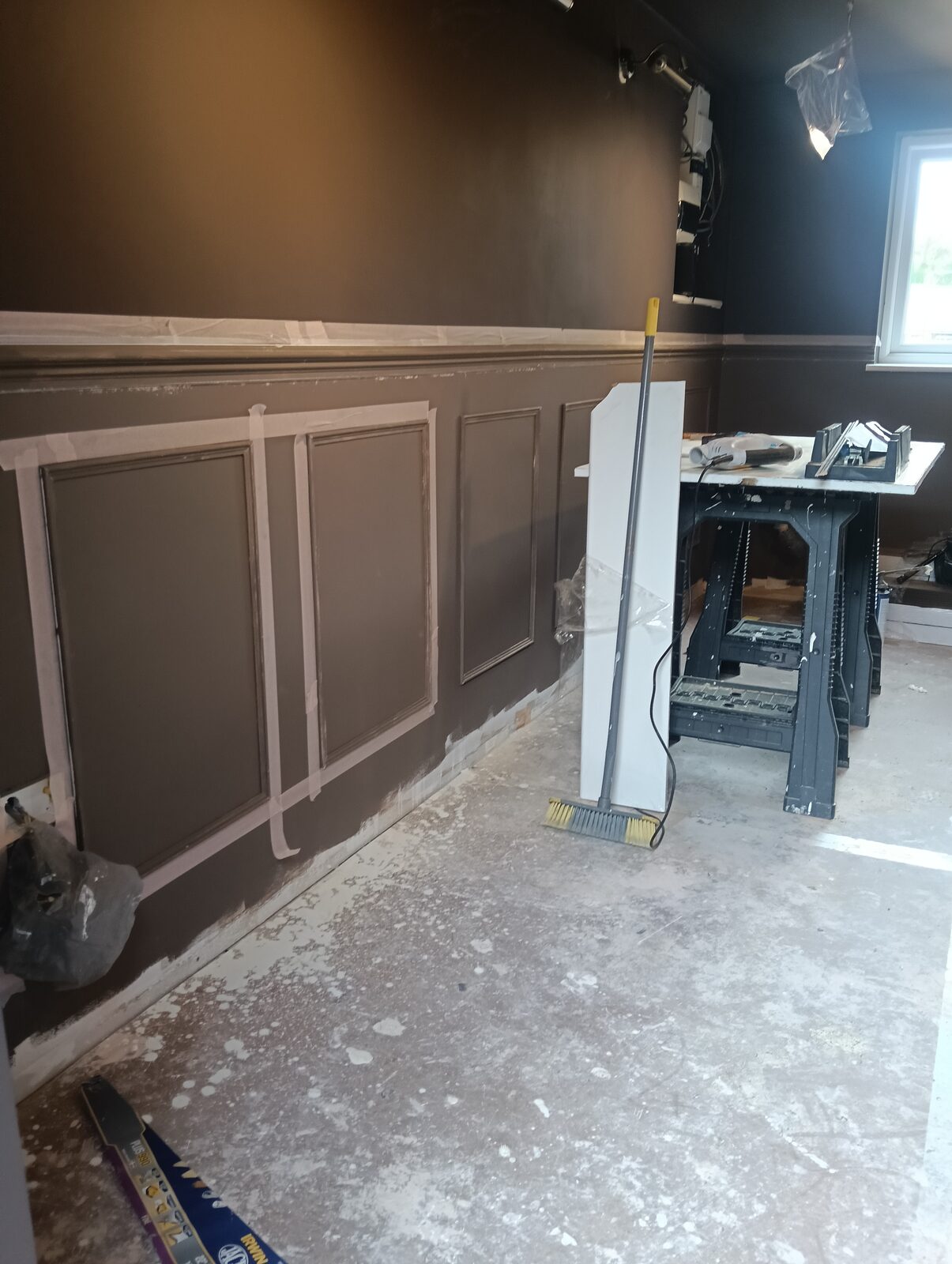 Over Hulton home office wall panelling and 9 inch skirting