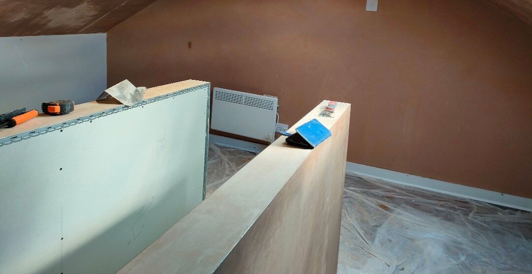 Bolton loft dwarf walls and boarding
