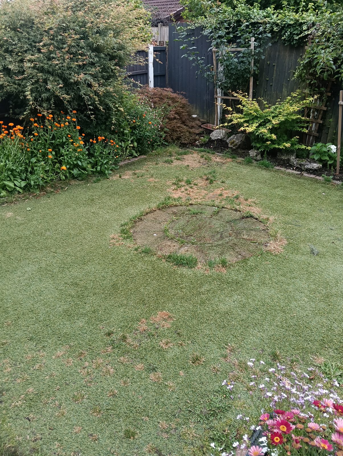 Alderley Edge artificial grass installation - Before
