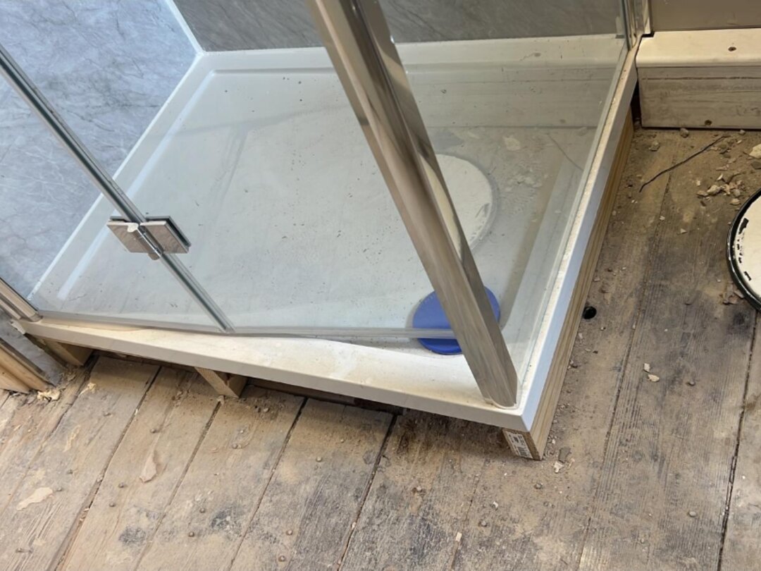 Bathroom Installation in Bolton — shower tray installed