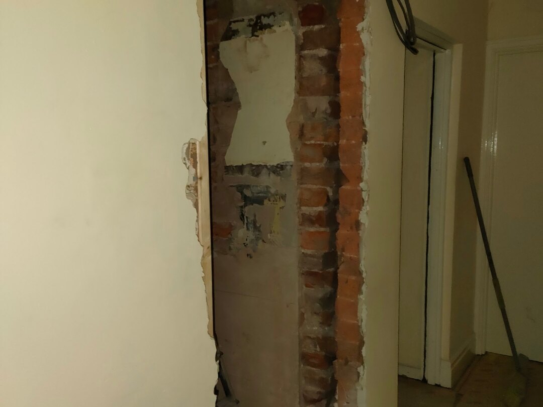 Ensuite Installation in Little Lever — plasterboarded walls