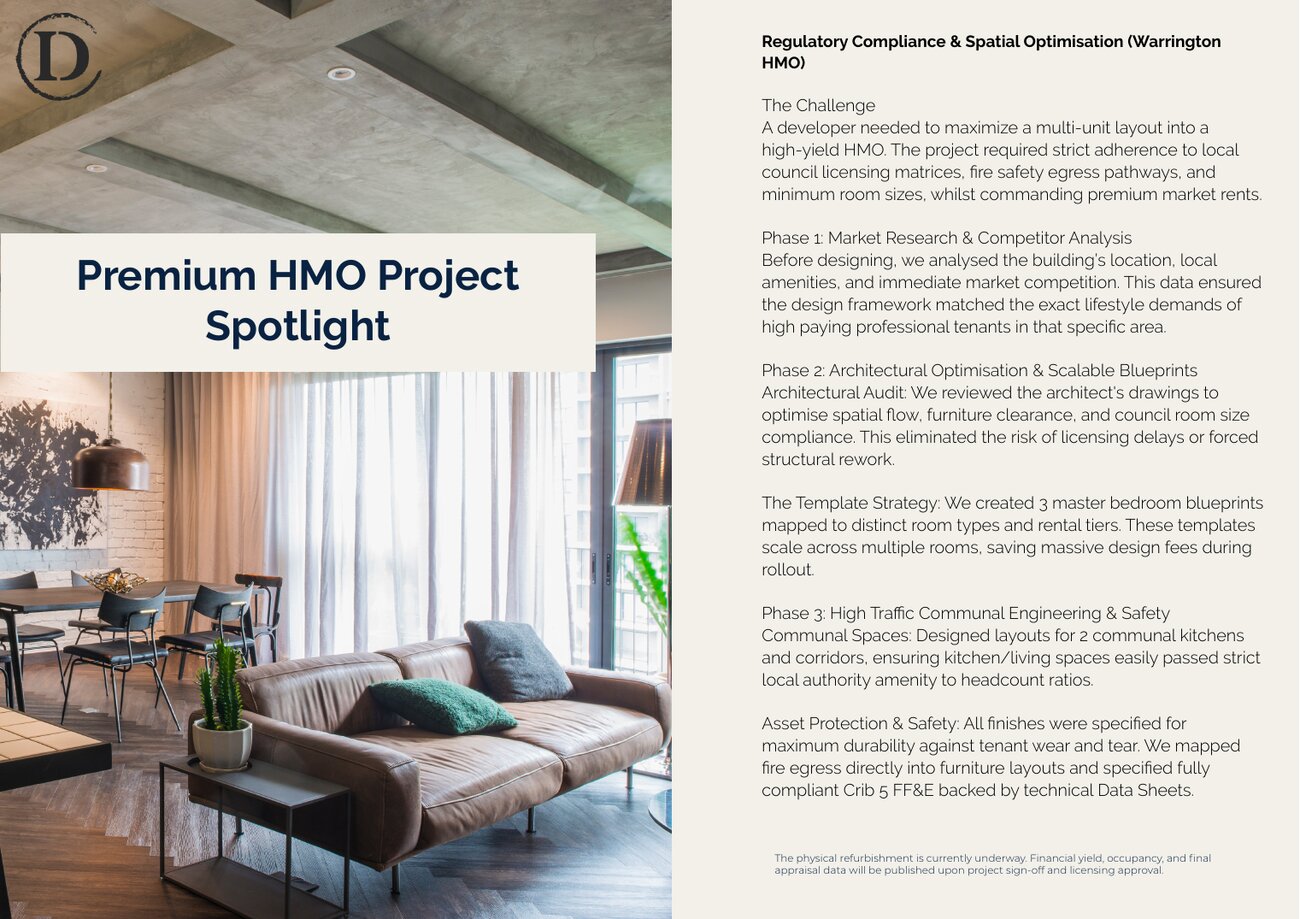 Warrington HMO case study cover — Wolsten and Dreamcatcher Interiors