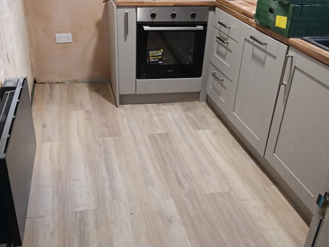 Kitchen Installation in Preston — units in stage