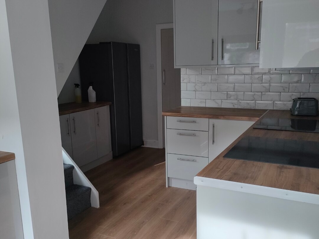 Kitchen Installation in Warrington — new kitchen wood floor