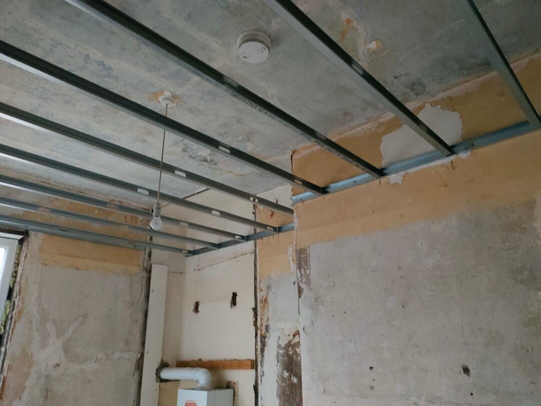 Suspended Ceiling in Wigan — battens stage