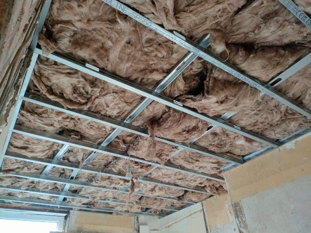 Suspended Ceiling in Wigan — frame stage